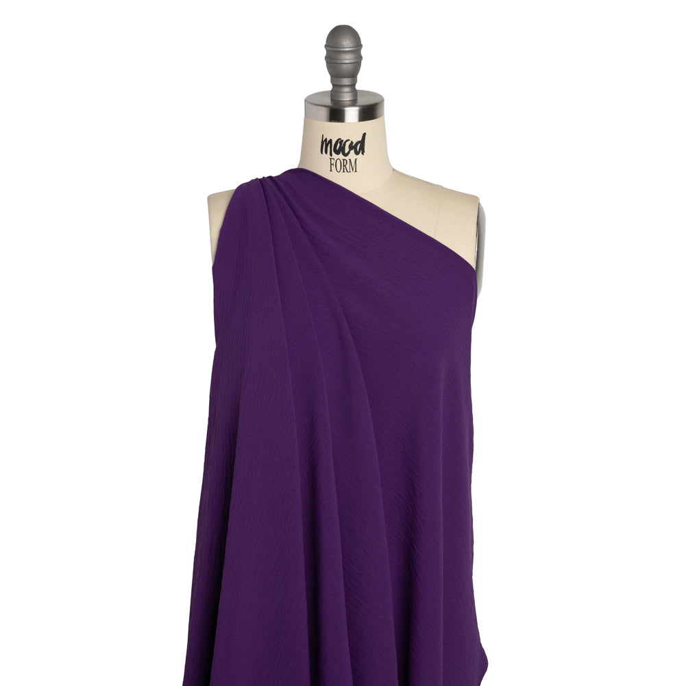 Polyester Crepe - Royal Purple - Designer Deadstock