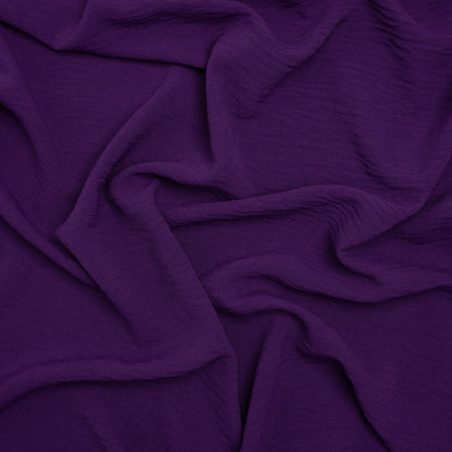 Polyester Crepe - Royal Purple - Designer Deadstock