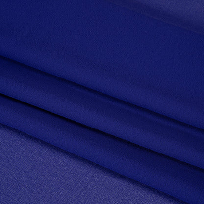 Polyester Georgette - Cobalt Blue - Designer Deadstock