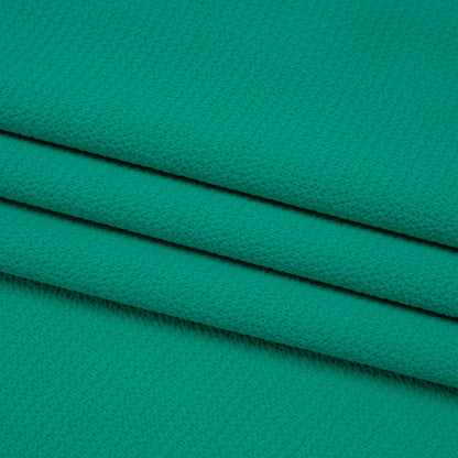 Stretch Polyester Crepe - Dark Mint - Designer Deadstock