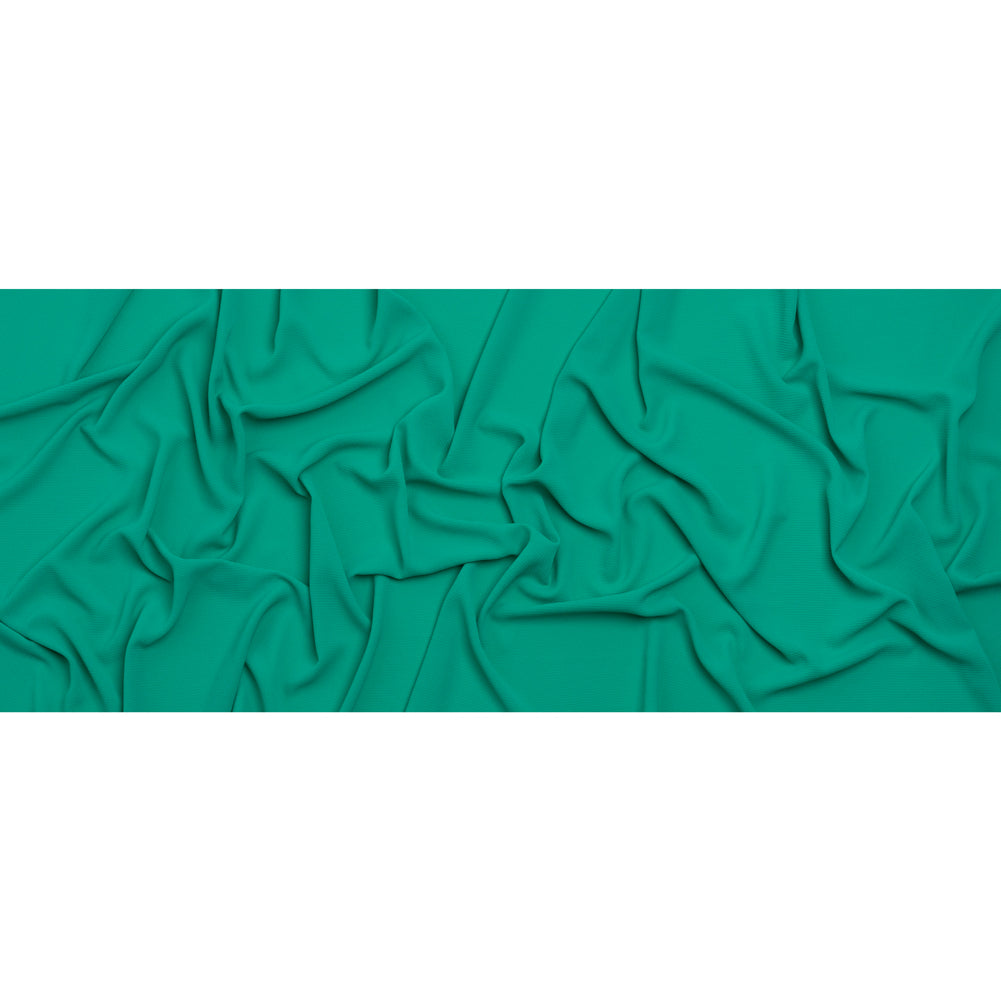 Stretch Polyester Crepe - Dark Mint - Designer Deadstock - Full