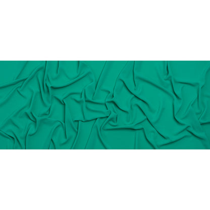 Stretch Polyester Crepe - Dark Mint - Designer Deadstock