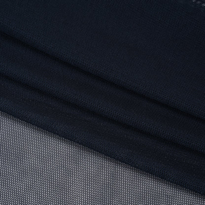 Polyester Stretch Mesh - Navy Blue - Designer Deadstock