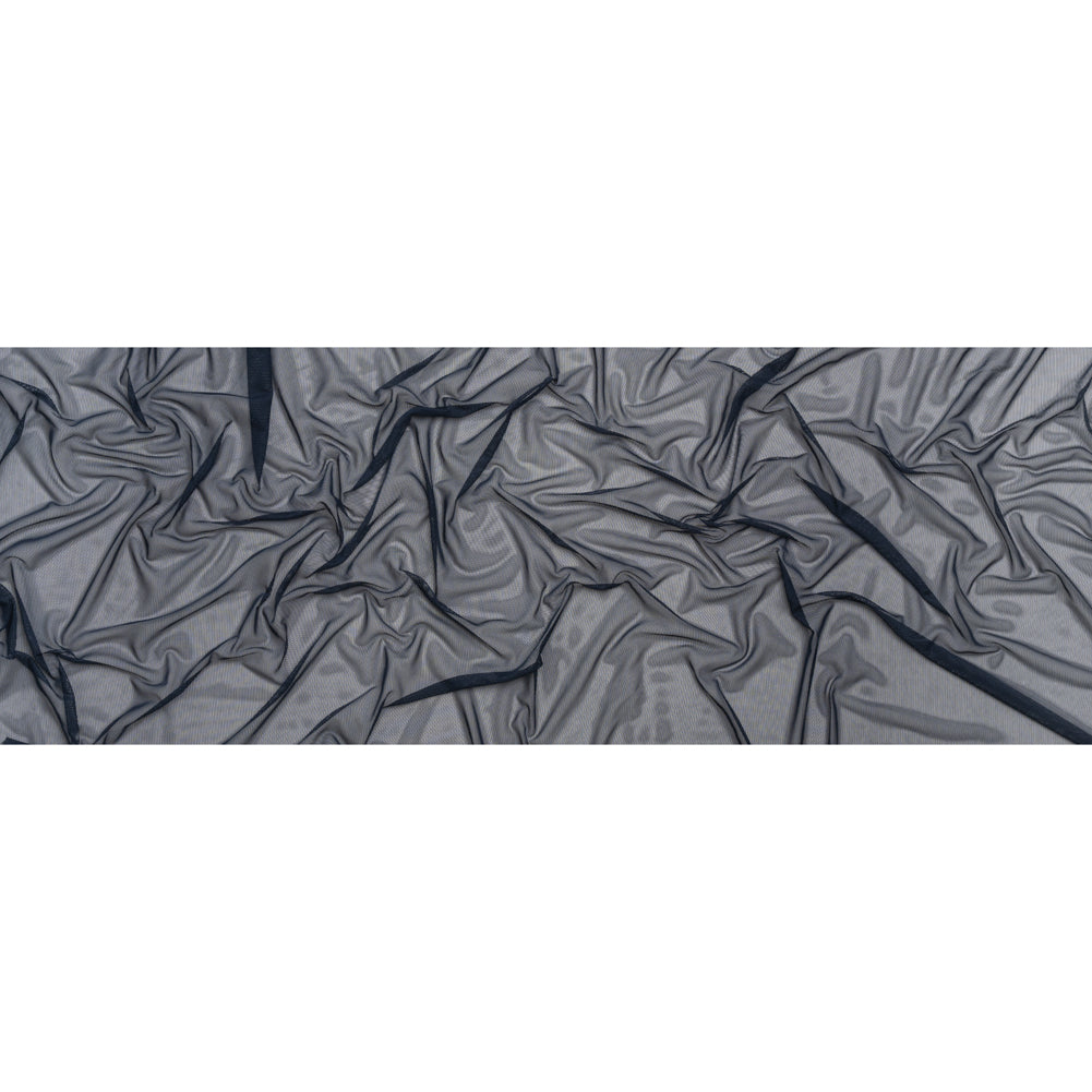 Polyester Stretch Mesh - Navy Blue - Designer Deadstock