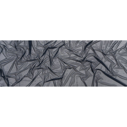 Polyester Stretch Mesh - Navy Blue - Designer Deadstock