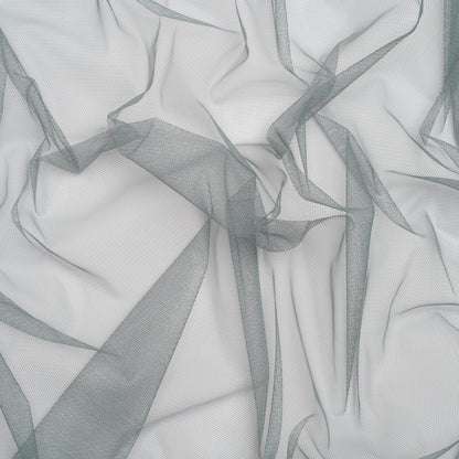 Polyester Tulle - Steel Gray - Designer Deadstock