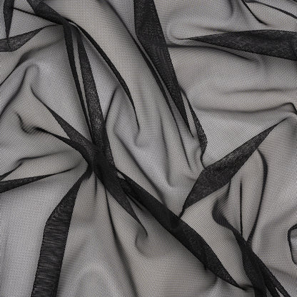 Polyester Mesh - Black - Designer Deadstock