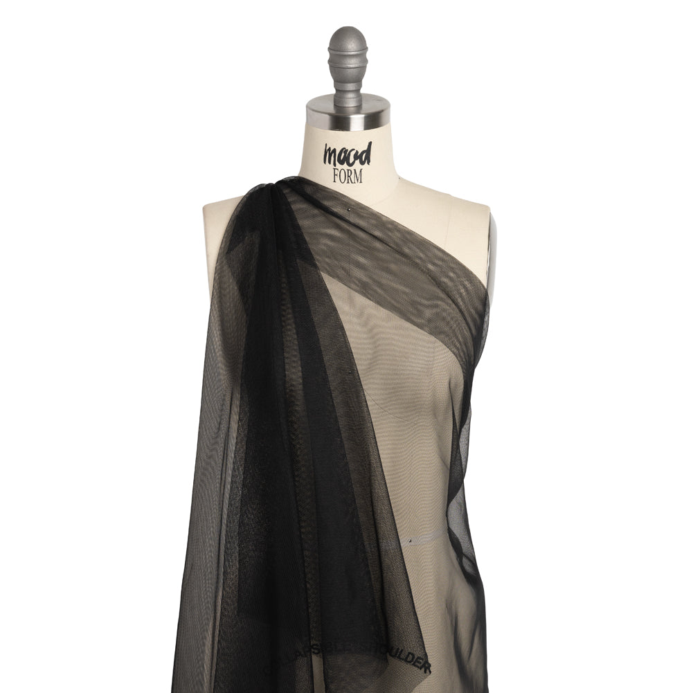 Polyester Tulle - Black - Designer Deadstock
