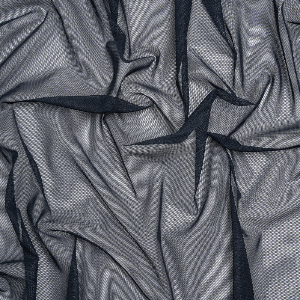 Polyester Stretch Mesh - Navy - Designer Deadstock