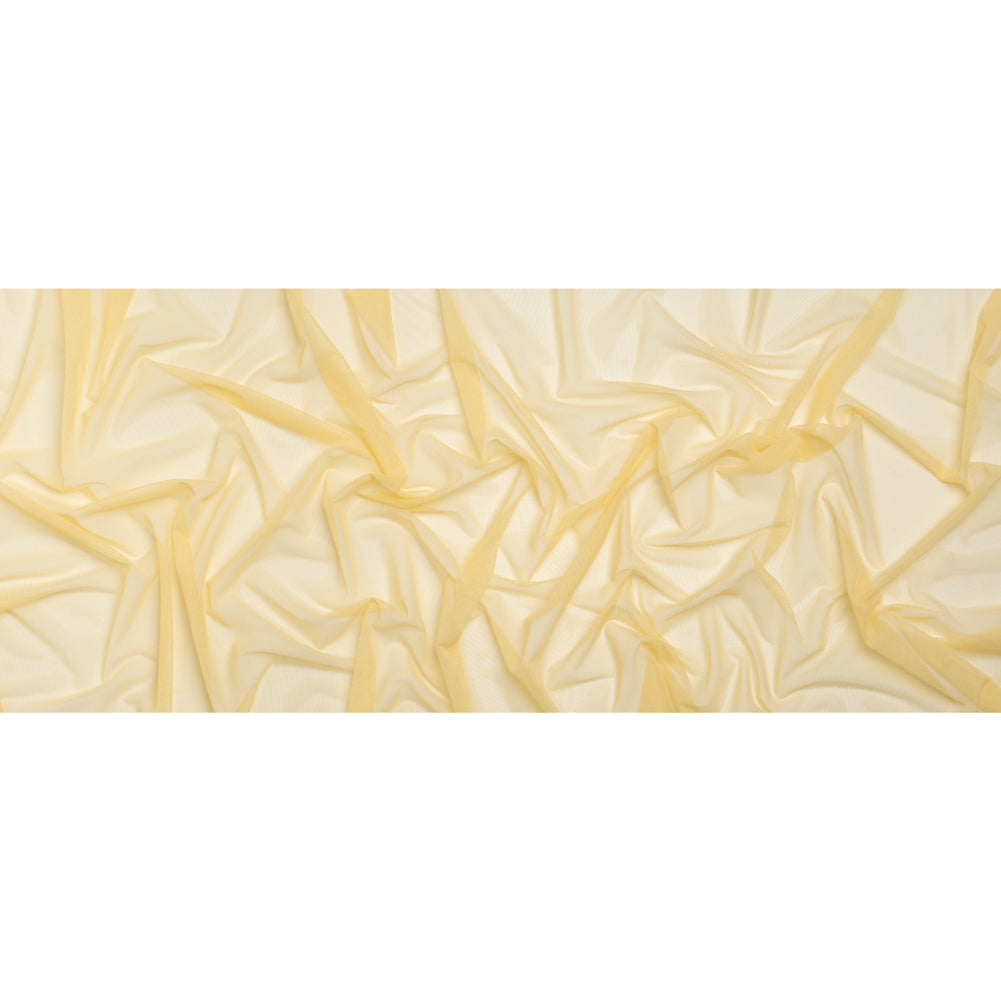 Polyester Stretch Mesh - Lemon Yellow - Designer Deadstock