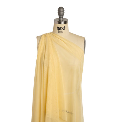 Polyester Stretch Mesh - Lemon Yellow - Designer Deadstock