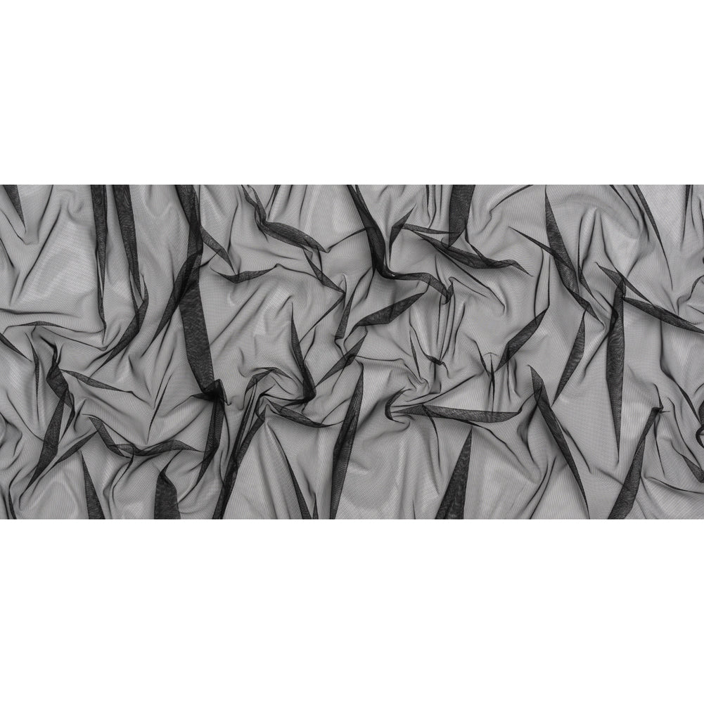 Crisp Polyester Tulle - Black - Designer Deadstock