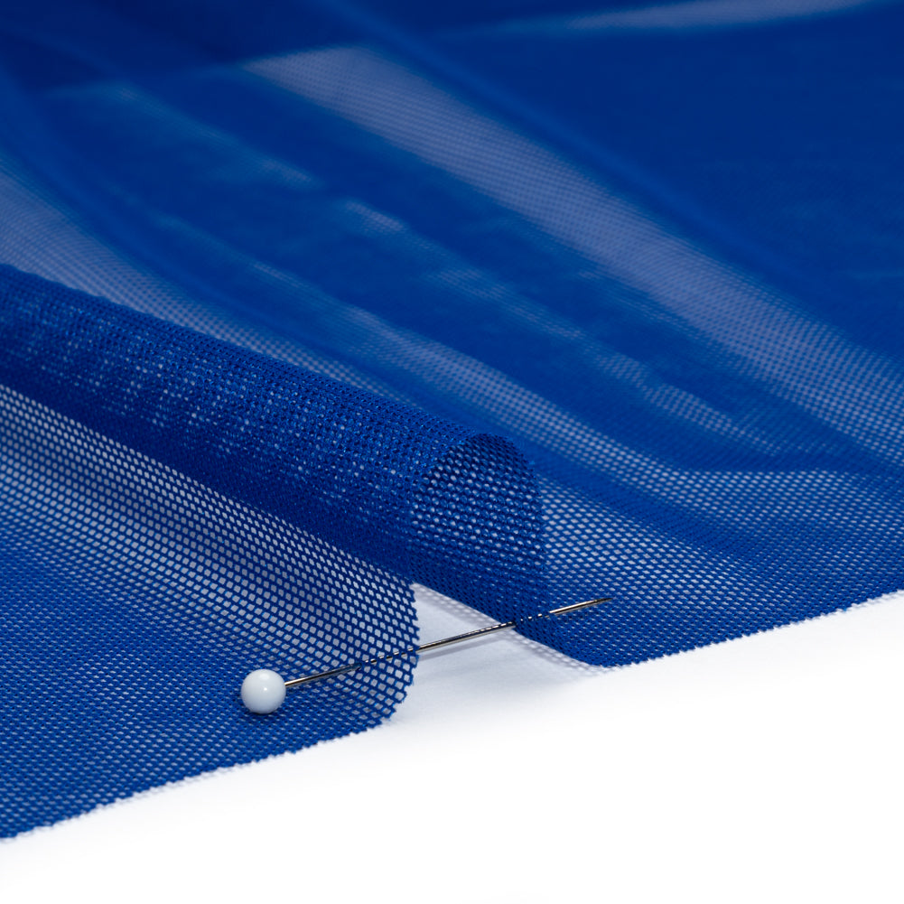 Polyester Stretch Mesh - Cobalt Blue - Designer Deadstock