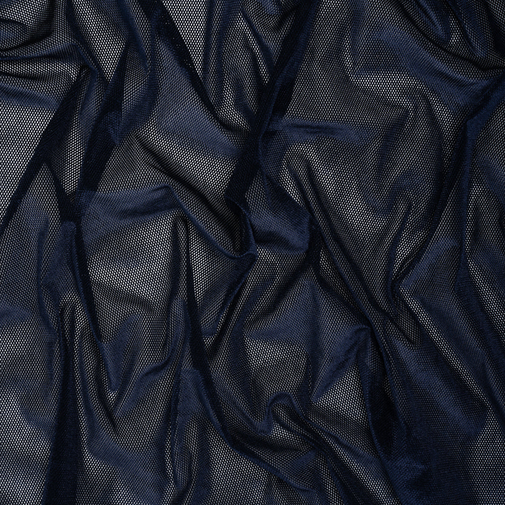 Mesh Velour - Navy - Designer Deadstock