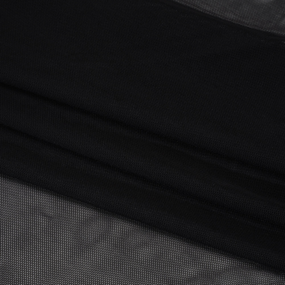 Polyester Stretch Mesh - Black - Designer Deadstock