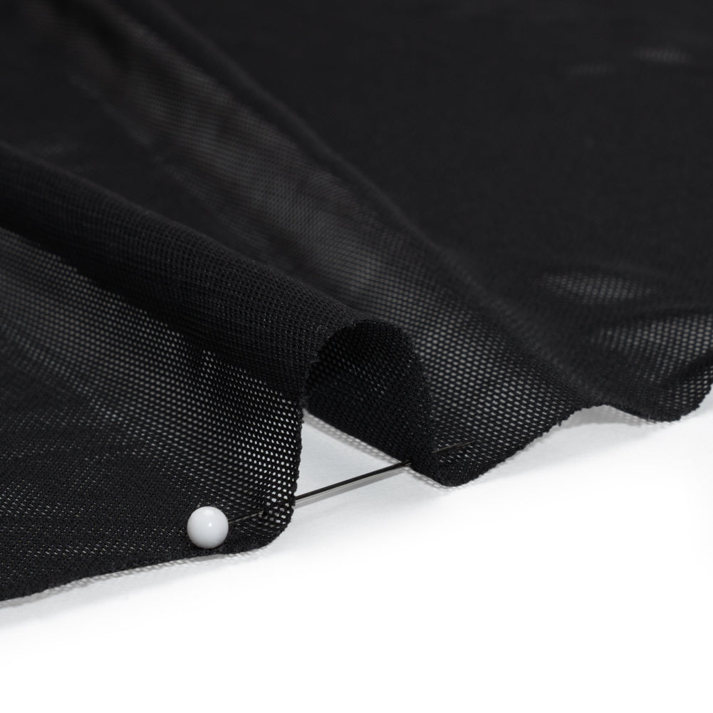 Polyester Stretch Mesh - Black - Designer Deadstock