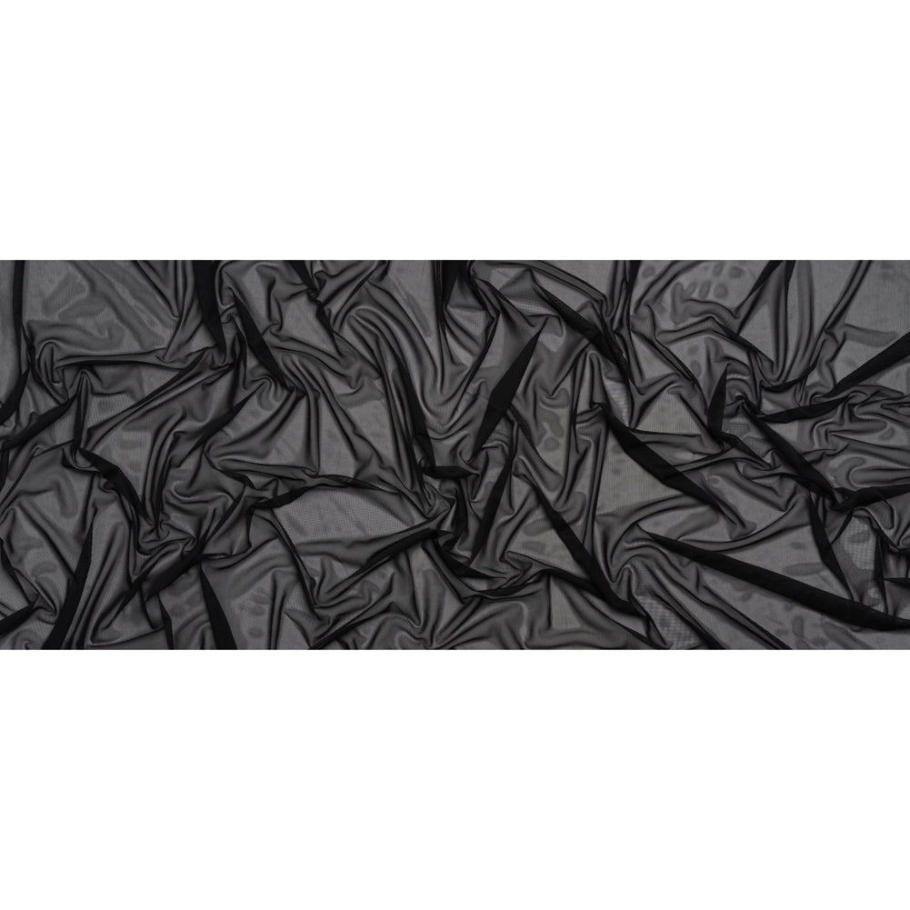 Polyester Stretch Mesh - Black - Designer Deadstock