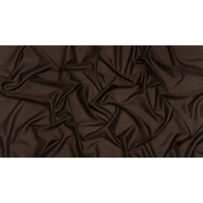 Lyocell and Polyester Lightweight Shirting - Chocolate Brown - Designer Deadstock