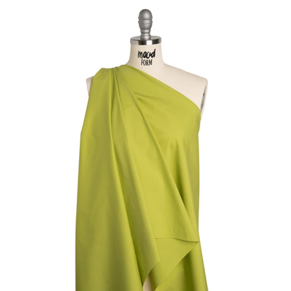 Stretch Cotton Poplin - Lime Green - Designer Deadstock