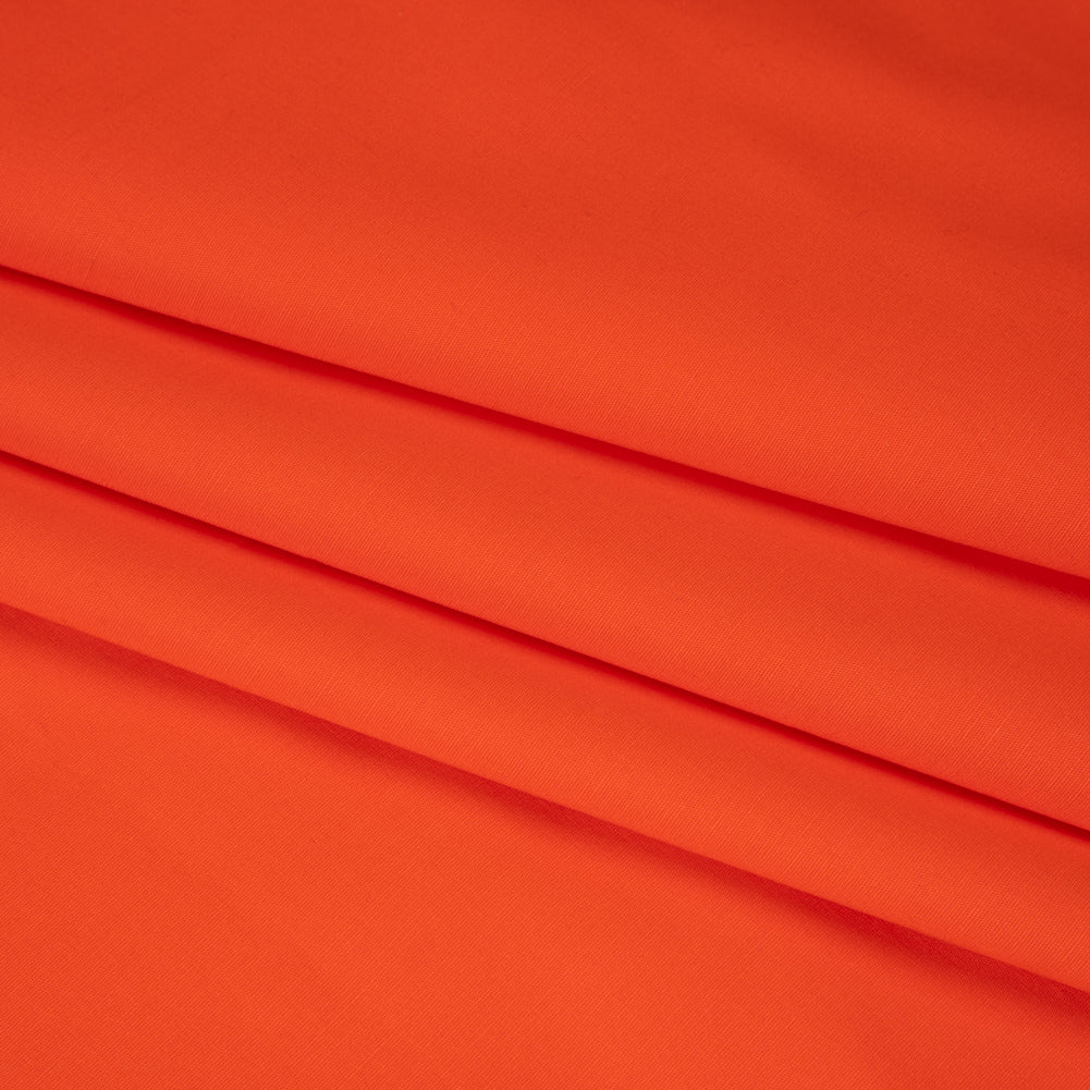 Stretch Cotton Poplin - Orange - Designer Deadstock