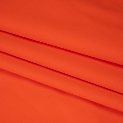Stretch Cotton Poplin - Orange - Designer Deadstock