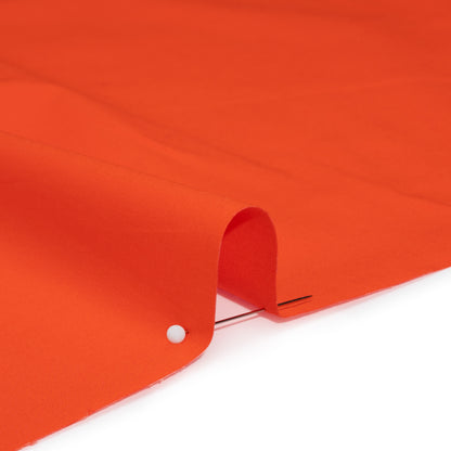 Stretch Cotton Poplin - Orange - Designer Deadstock
