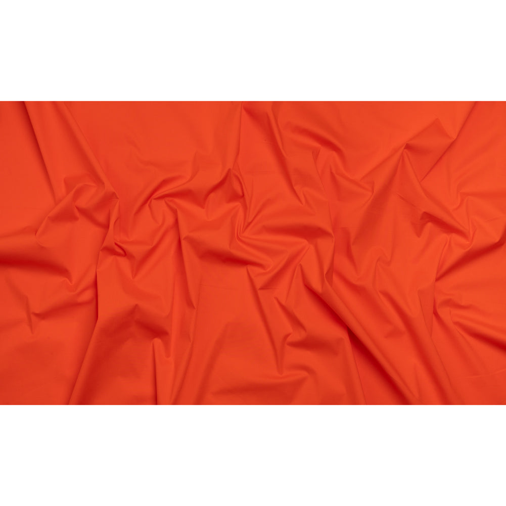 Stretch Cotton Poplin - Orange - Designer Deadstock