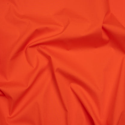 Stretch Cotton Poplin - Orange - Designer Deadstock