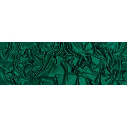 Satin-Faced Stretch Polyester Tricot - Emerald Green - Designer Deadstock