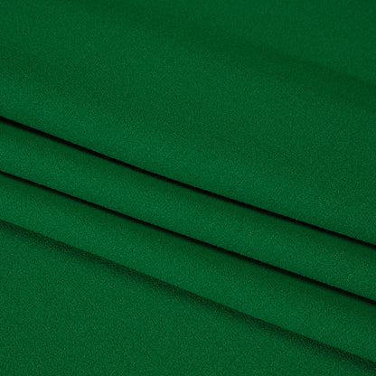 Stretch Polyester Crepe - Emerald Green - Designer Deadstock