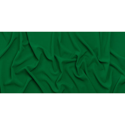 Stretch Polyester Crepe - Emerald Green - Designer Deadstock