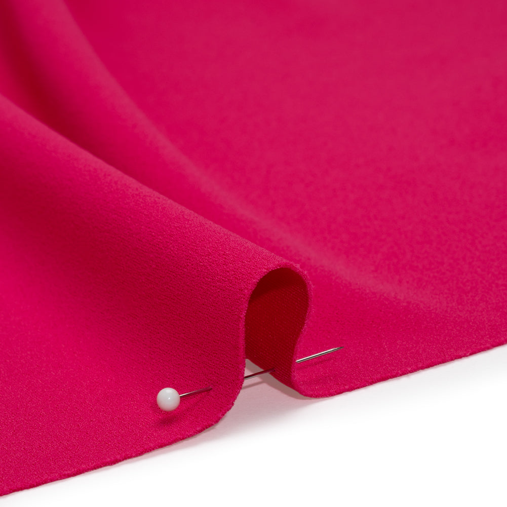 Stretch Polyester Liverpool Knit - Hot Pink - Designer Deadstock - Detail