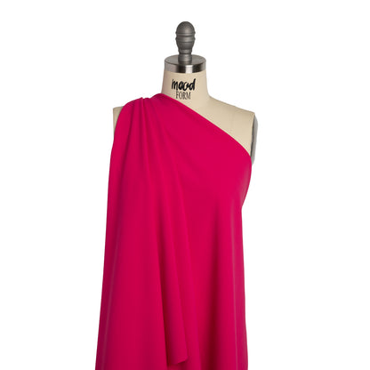 Stretch Polyester Liverpool Knit - Hot Pink - Designer Deadstock