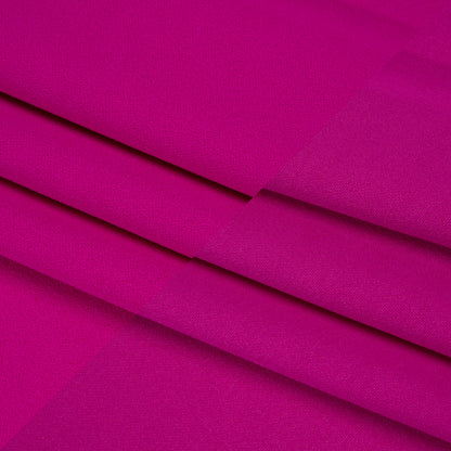 Stretch Polyester Crepe Double Knit - Magenta Pink - Designer Deadstock