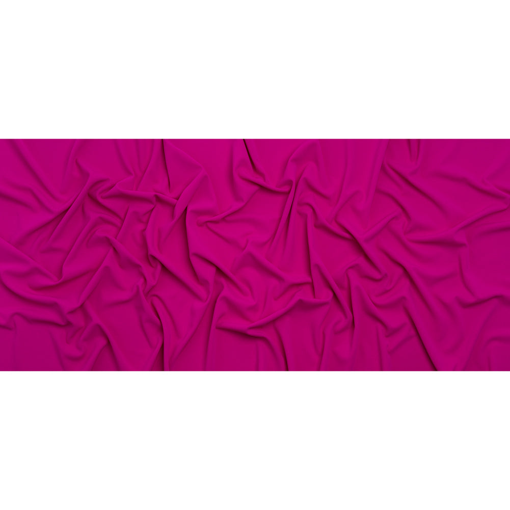 Stretch Polyester Crepe Double Knit - Magenta Pink - Designer Deadstock