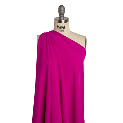 Stretch Polyester Crepe Double Knit - Magenta Pink - Designer Deadstock
