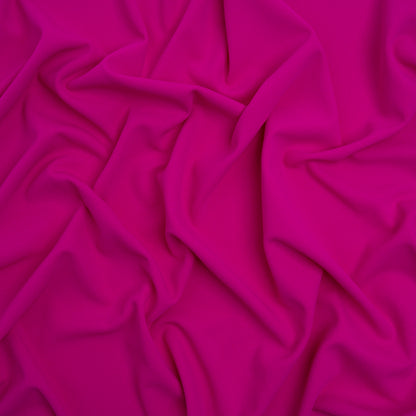 Stretch Polyester Crepe Double Knit - Magenta Pink - Designer Deadstock