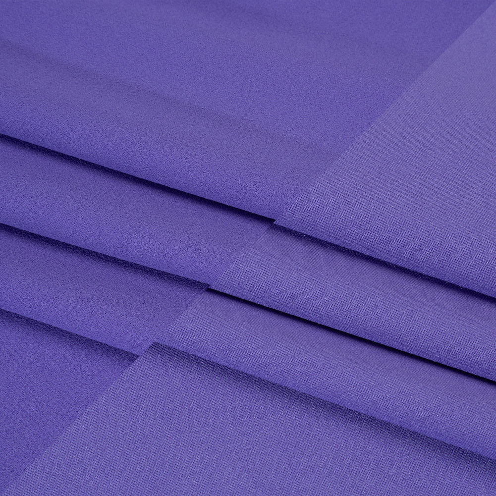 Stretch Polyester Crepe Double Knit - Blue Violet - Designer Deadstock