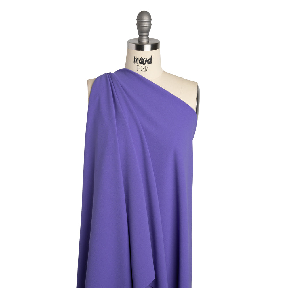Stretch Polyester Crepe Double Knit - Blue Violet - Designer Deadstock