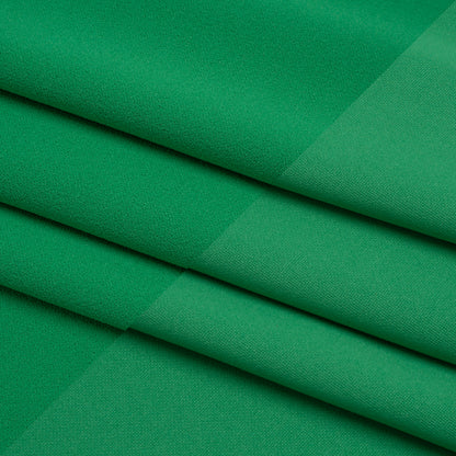 Stretch Polyester Crepe Double Knit - Dark Mint Green - Designer Deadstock