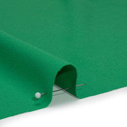 Stretch Polyester Crepe Double Knit - Dark Mint Green - Designer Deadstock