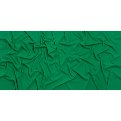 Stretch Polyester Crepe Double Knit - Dark Mint Green - Designer Deadstock