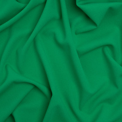 Stretch Polyester Crepe Double Knit - Dark Mint Green - Designer Deadstock