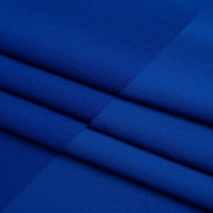 Stretch Polyester Crepe Double Knit - Cobalt Blue - Designer Deadstock