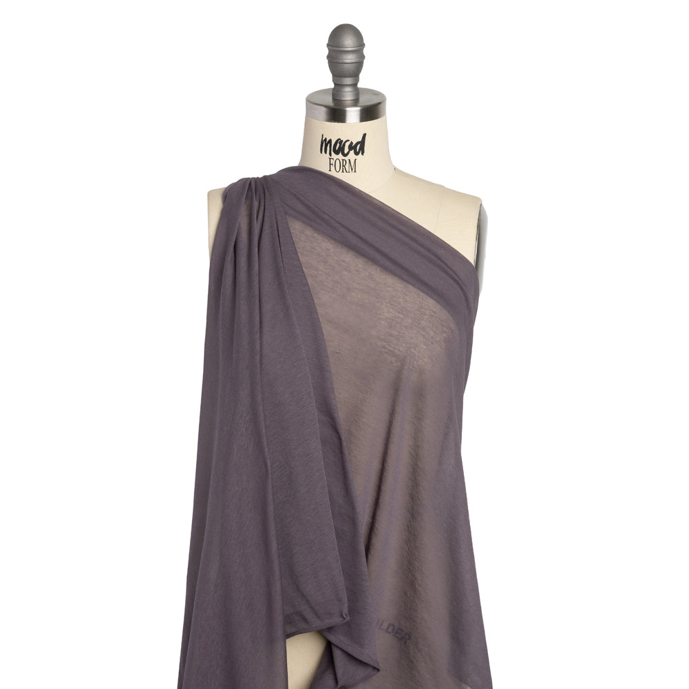 Featherweight Rayon Jersey - Dusty Purple - Designer Deadstock Drape