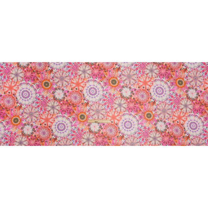 Polyester Chiffon - Pink, Red and Purple Kaleidoscope Tie Dye - Made in Italy Full
