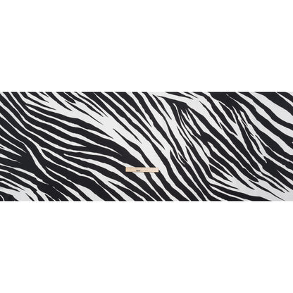 Polyester Charmeuse - Black and White Zebra Stripes - Made in Italy Full