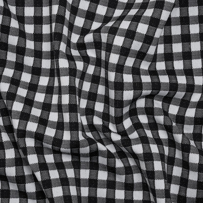 Stretch Knit Jacquard by Mara Hoffman - Black and White Gingham Check - Designer Deadstock