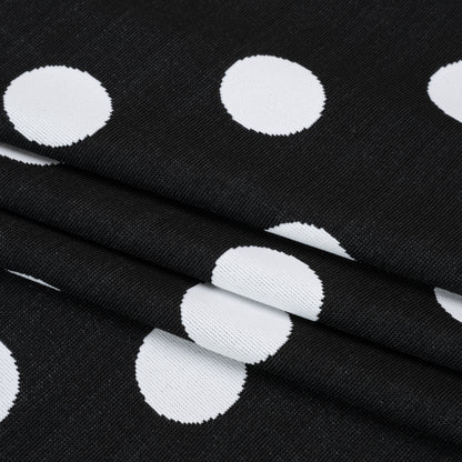Stretch Knit Jacquard by Mara Hoffman - Black and White Polka Dots - Designer Deadstock