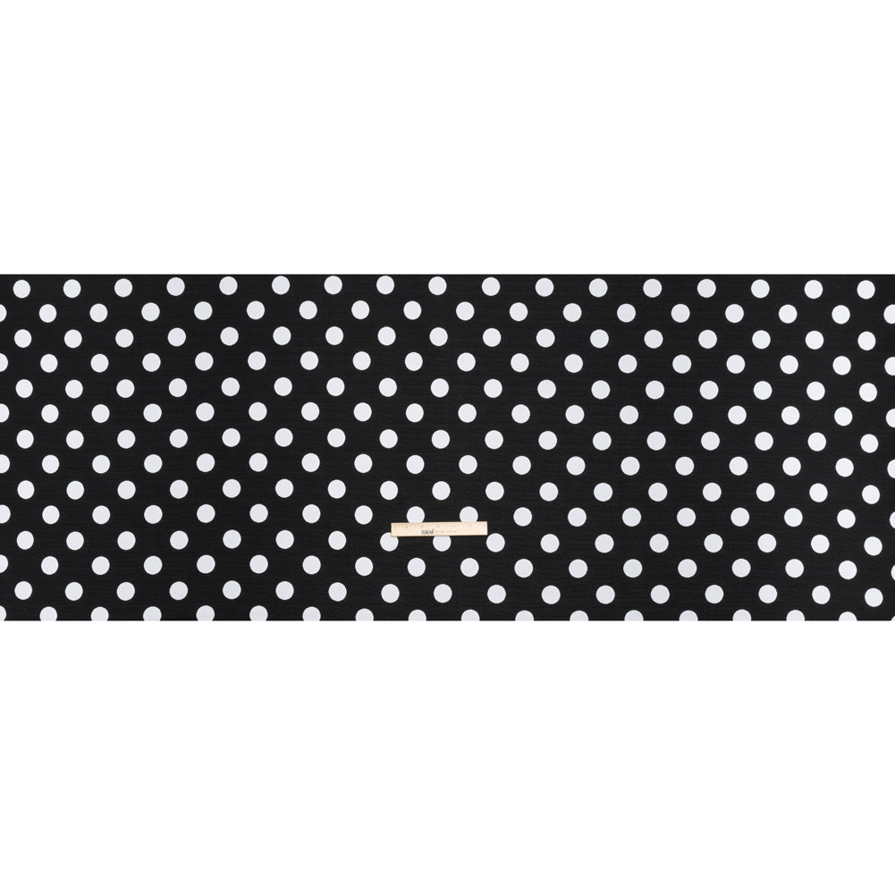 Stretch Knit Jacquard by Mara Hoffman - Black and White Polka Dots - Designer Deadstock - Full
